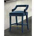 Fixturesfirst Modern Contemporary Cassia Counter Stool Chair Teal FI2826242
